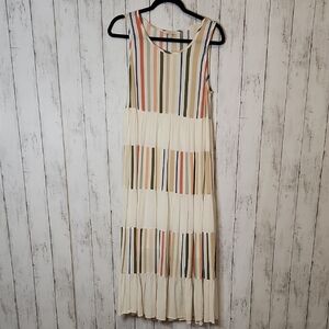 🥳Kate & Sam Striped Sleeveless Maxi Dress Small